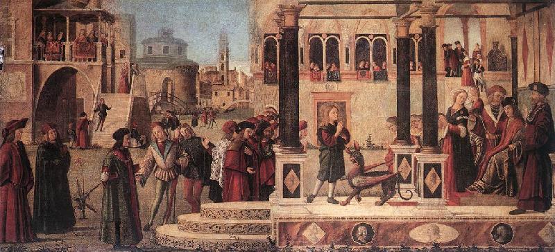 CARPACCIO, Vittore The Daughter of of Emperor Gordian is Exorcised by St Triphun dfg Germany oil painting art